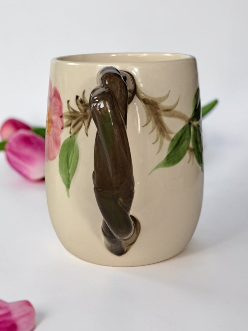 VTG Franciscan Desert Rose Floral Grandmug Hand Painted Mug 4.25”H. - Picture 2 of 14